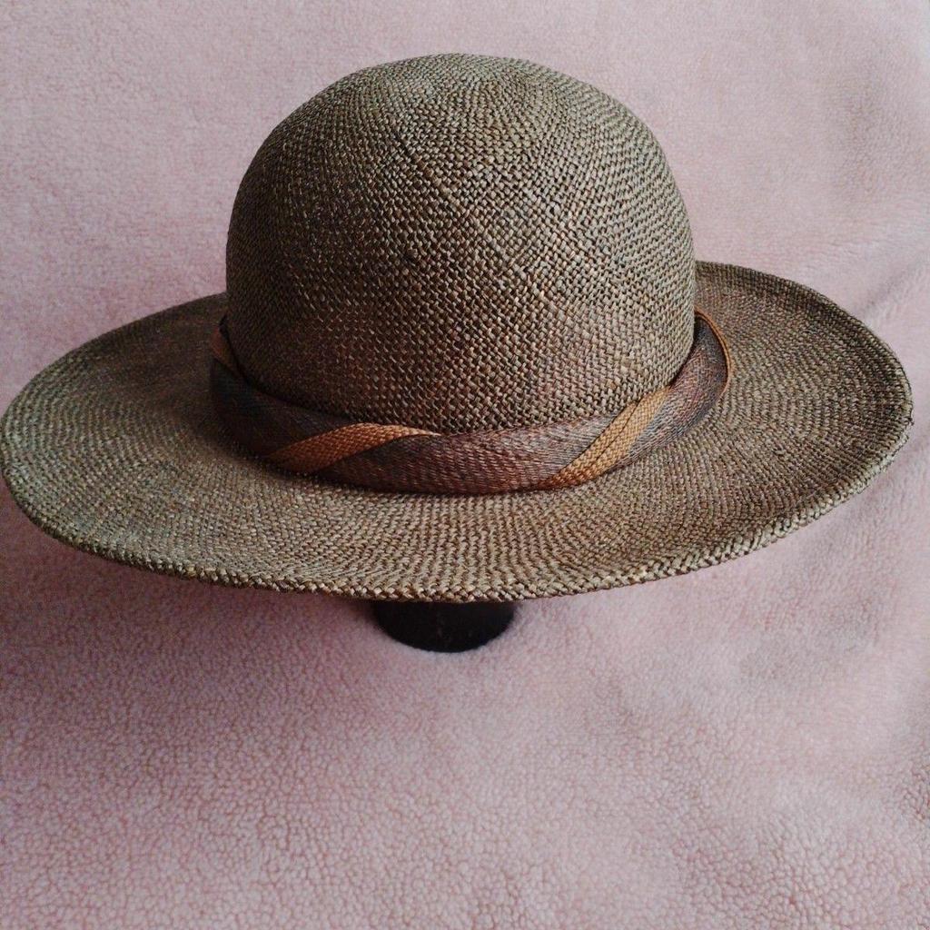 Used CHIYODA CHAPEAUX Straw Hat Salon Du Uchida Hat Brown