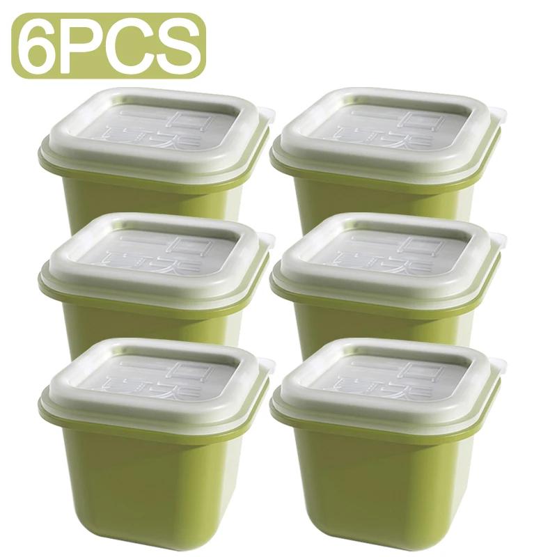 

6/1 шт. Мини-форма для приготовления кубиков льда, квадратная форма для хоккея, желе, пудинга, йогурта, форма для кубиков льда, многоразовый замораживающий гаджет для напитка виски Green 6PCS