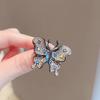 Vintage Crystal Butterfly Pins for Women Unisex Insect Brooches Banquet Party Backpack Gifts Jewelry Accessories