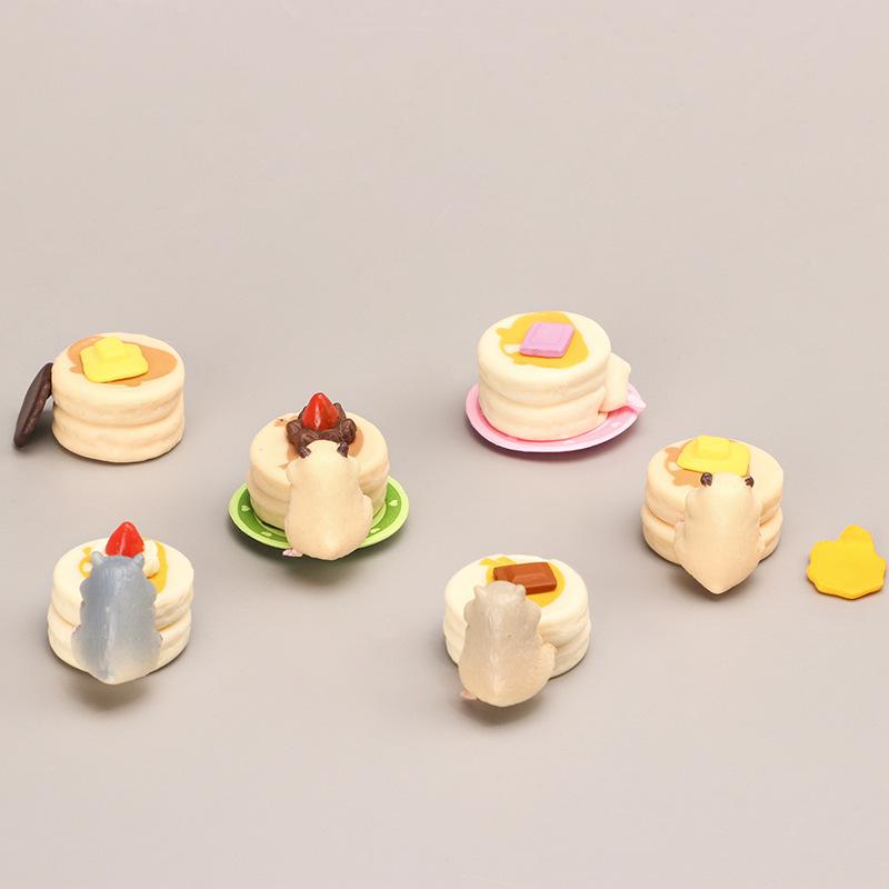 Doll House Hamster Eatting Desserts Hamburger Food Mini Decoration Toys