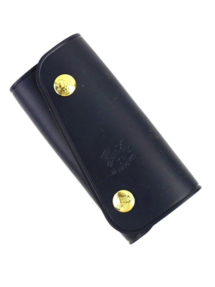 

IL BISONTE Leather Snap Button Key Case F 37 (Il Bisonte) (L) 5412305250 006 (Free) (Navy)