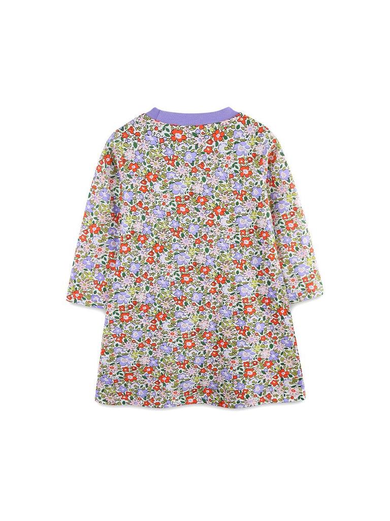 European Style Floral Patchwork Halloween Dress for Girls - Autumn Collection