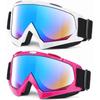 Adult Dirt Bike Goggles, 2-Pack ATV Motorcycle Goggles For Men & Women, Wide Vision Riding Off-Road Goggles
