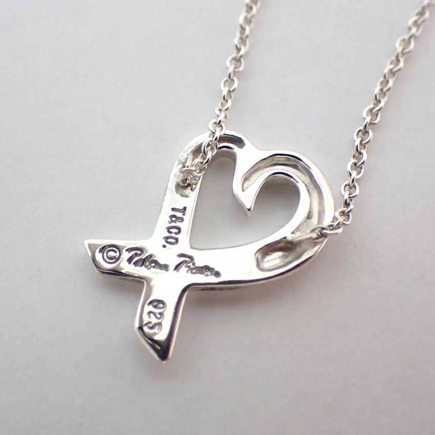 [Used] TIFFANY 925 Loving Heart Pendant/Necklace/g517-40