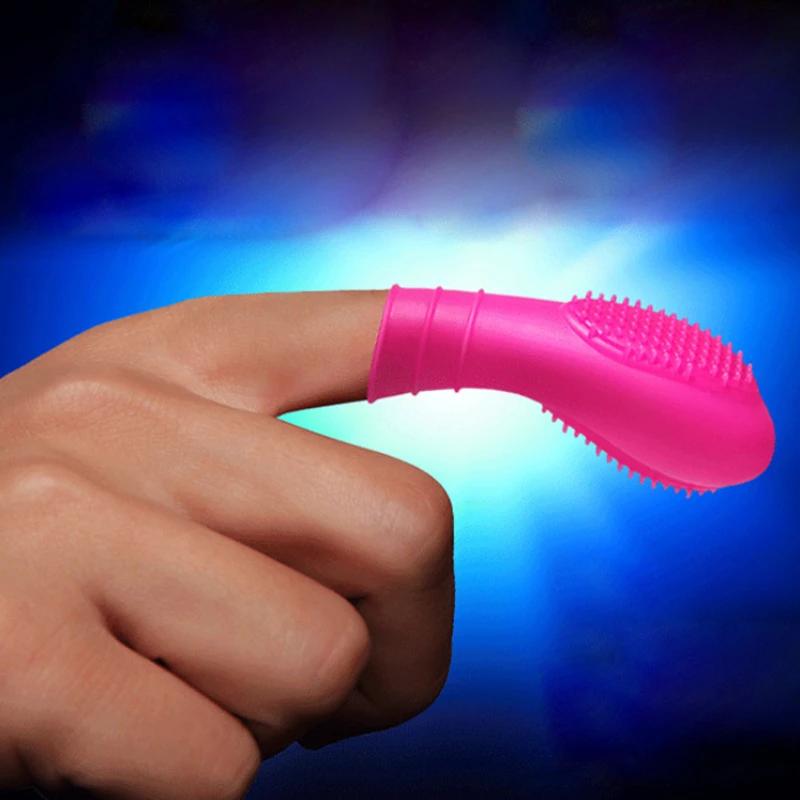 Guante de masaje vibrador masturbador femenino manga de dedo masaje de punto G estimulación del clítoris orgasmo erótico juguete sexy para lesbianas adultas