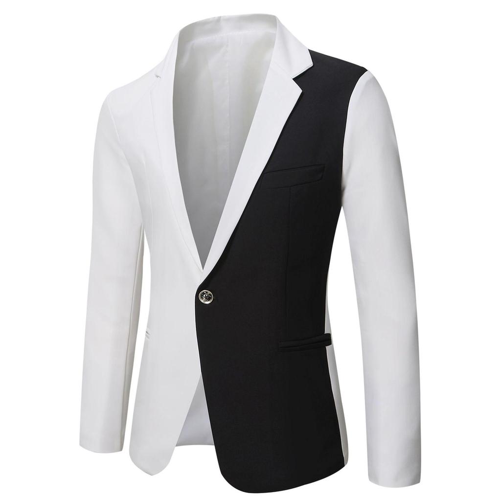 Frühling 2022 Herren Colorblock Lässiger Blazer - Europäischer und Amerikanischer Stil Einfache Anzugjacke