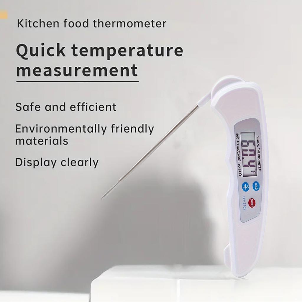 Foldable Instant Read Meat Thermometer Magnetic Stainless Steel Kitchen Food Probe Water Cooking BBQ Digital Meat Thermometer