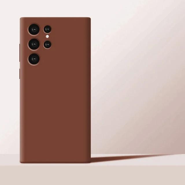 Nové vylepšené pouzdra na telefon z tekutého silikonu pro Samsung Galaxy S24 S23 S22 S21 S20 Ultra Plus A34 A54 5G pouzdro Měkký nárazuvzdorný kryt