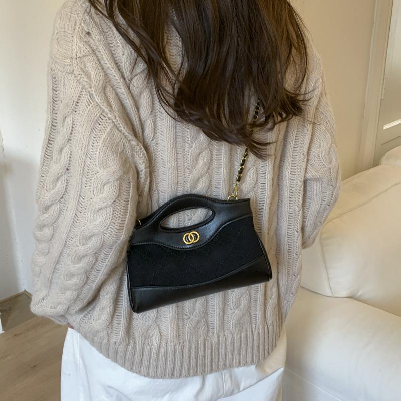 Rhombus Chain Bag Women's Large-capacity 2025 New Autumn and Winter Retro Matte Messenger Bag Commuter Tote Bag