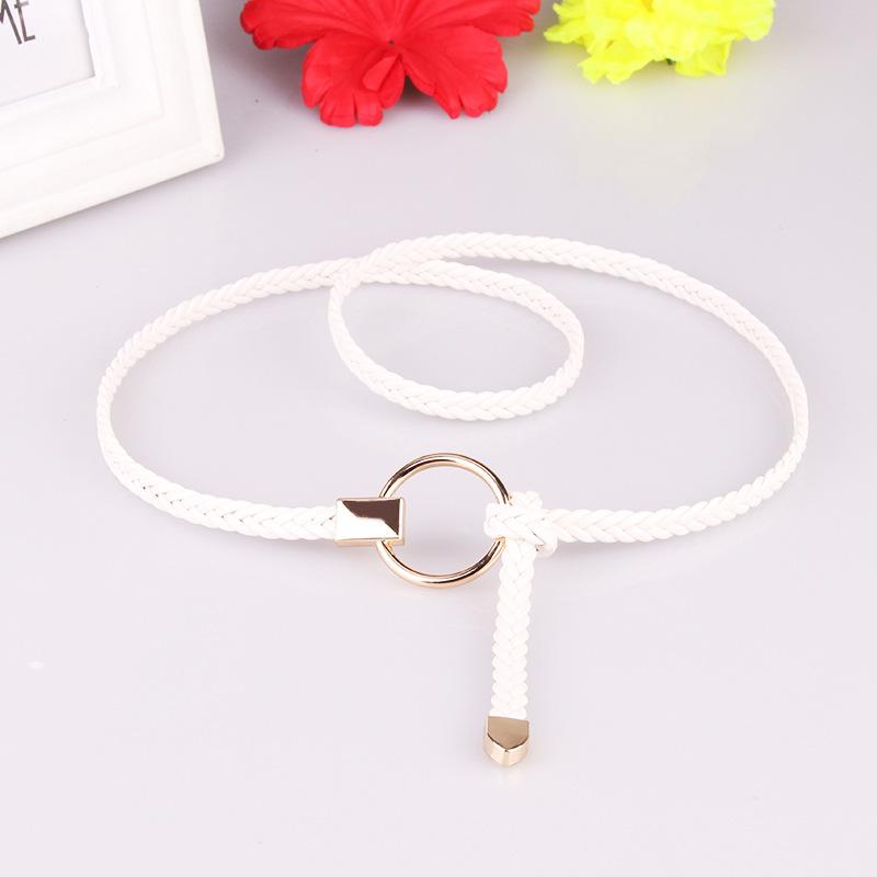 New Women's Thin Belt Hand-woven Thin Belt Dress Decoration Versatile Casual Belt