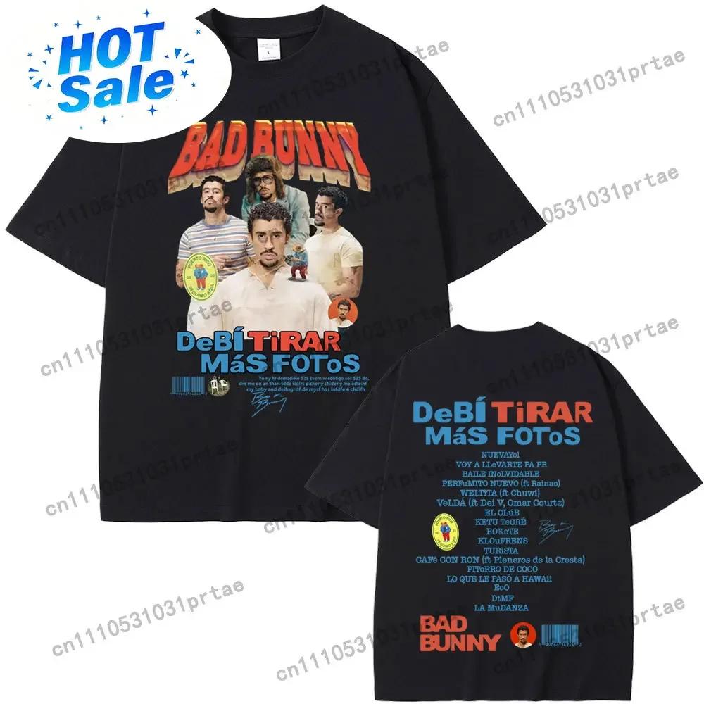 Rapper Bad Bunny Graphic Tshirt Debi Tirar Mas Fotos Dtmf Print T Shirts Unisex Wounisex Hip Hop Vintage Oversized Tshirt Streetwear