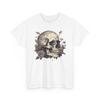 Camiseta Calavera Gótica y Rosas Vintage Esqueleto Floral Tatuaje Gráfico Arte Camiseta