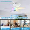 Smart Rgb Rainbow Music Rhythm Speaker Led Ceiling Fan with Dimmable Light  Remote Control 3 Speeds Timer