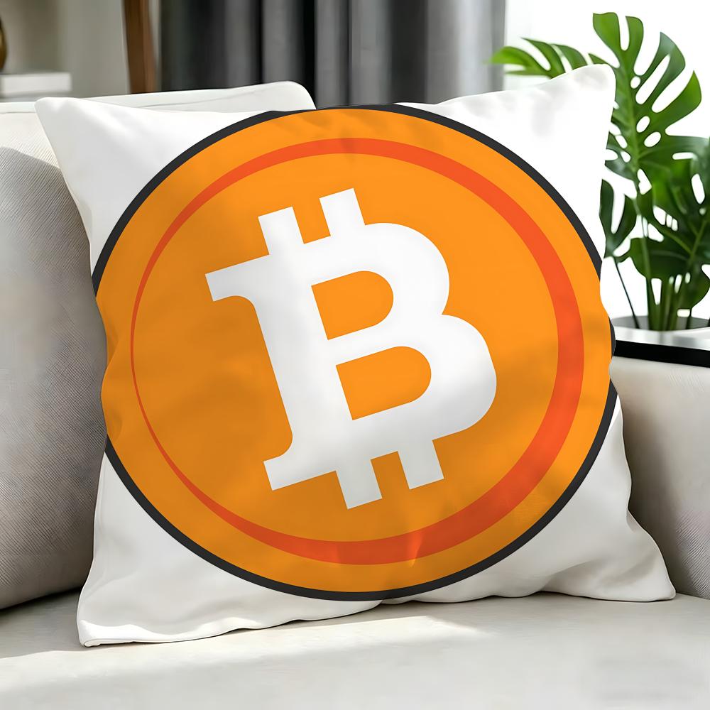 digital Bitcoin Cushion Cover Cushion Cover Set Pcs x x x Pillowcase Decorative Sofa Home Decor