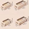 Foldable Shoe Storage Box with Dual Windows - Beige Fabric, Under-Bed Organizer for Sneakers & High Heels, Stackable Design, Shoe Storage Organizer