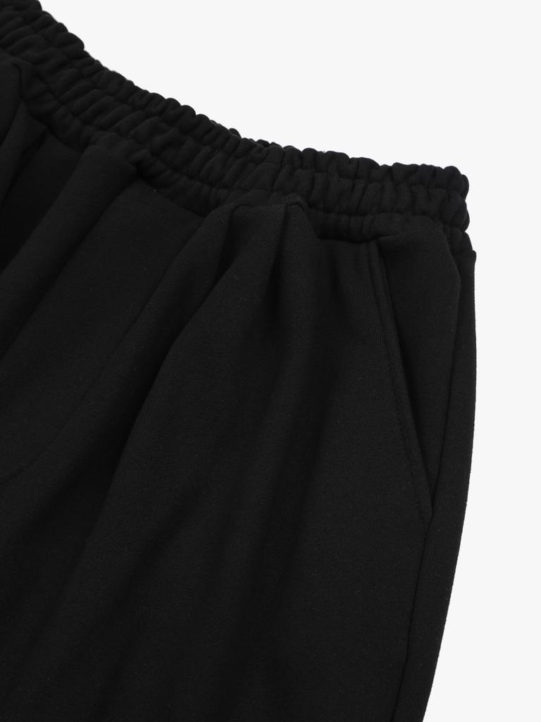 ESN Double-Pleat Wide Sweatpants Black