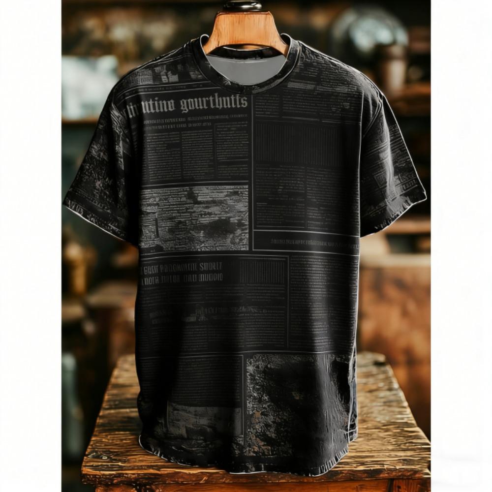 Men's T-Shirts Vintage Print Europe America Fashion Street Short Sleeve Tee Shirts Outdoor Casual Clothing T-shirt Women Tees Tops