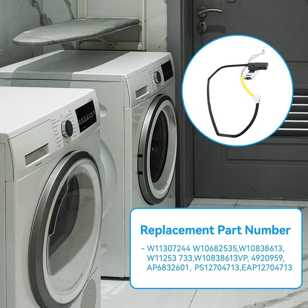 Riegelbaugruppe Langlebig W10838613 W11253733 ATW4675EW0 Waschmaschine ABS Reparatur Heimzubehör Waschmaschinen-Deckelverriegelungsschalter