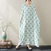 Manga corta Tallas grandes vintage floral nuevo en vestidos para mujer casual suelto Maxi vestido largo de verano