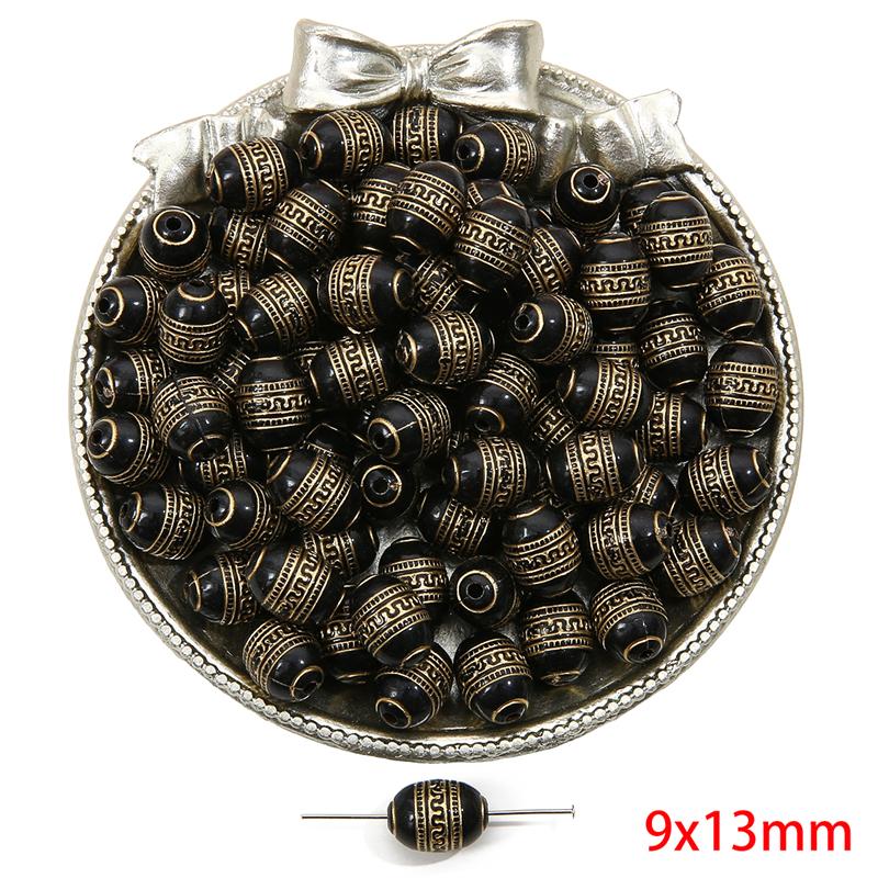 

Акриловые бусины Барокко Ретро Золотые в форме цветка Плоские круглые бусины для изготовления ювелирных изделий DIY браслеты ожерелье 9x13mm 45pcs