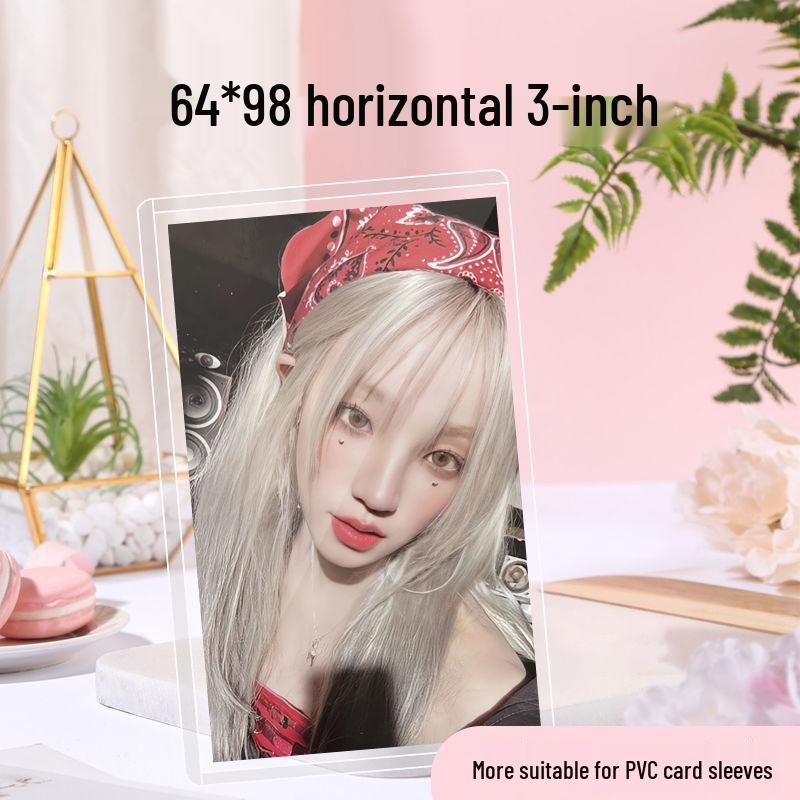 Compact 3-Inch B8 Card Holder: Transparent Protective Sleeve for Polaroid Photos, Free Shipping