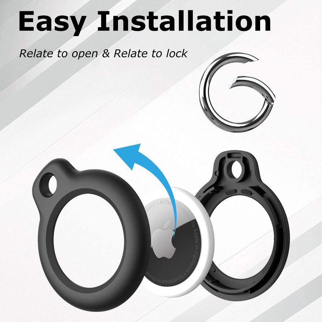 Protective Keychain Shell for Apple Airtag and Airtag 2 Tracker