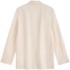 Calvin Klein Simple White Summer Collection Linen Blend Notched Lapel Casual Blazer Women blazer Oatmeal-White 40WK551