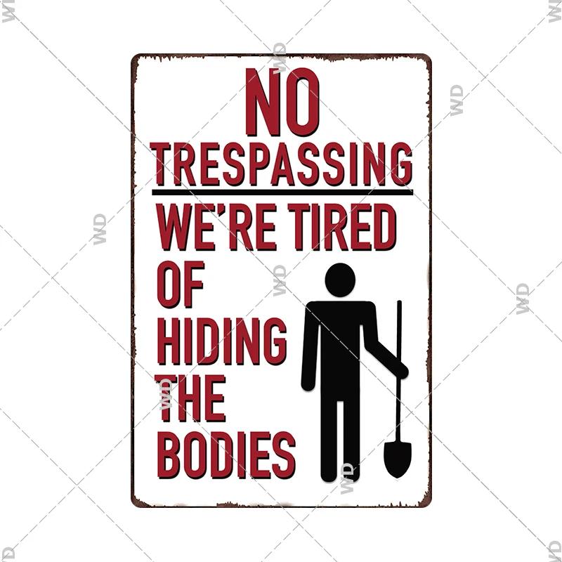 Tin Sign No Parking Slow Down Caution Warning Do Not Pass Metal Vintage Plaque Retro Metal Plate Traffic Yard Street Wall Decor