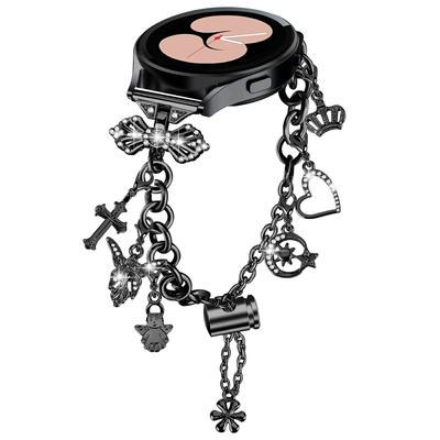 For Samsung Galaxy Watch7 44mm/40mm Smartwatch Strap Metal Charm Wristband Bracelet