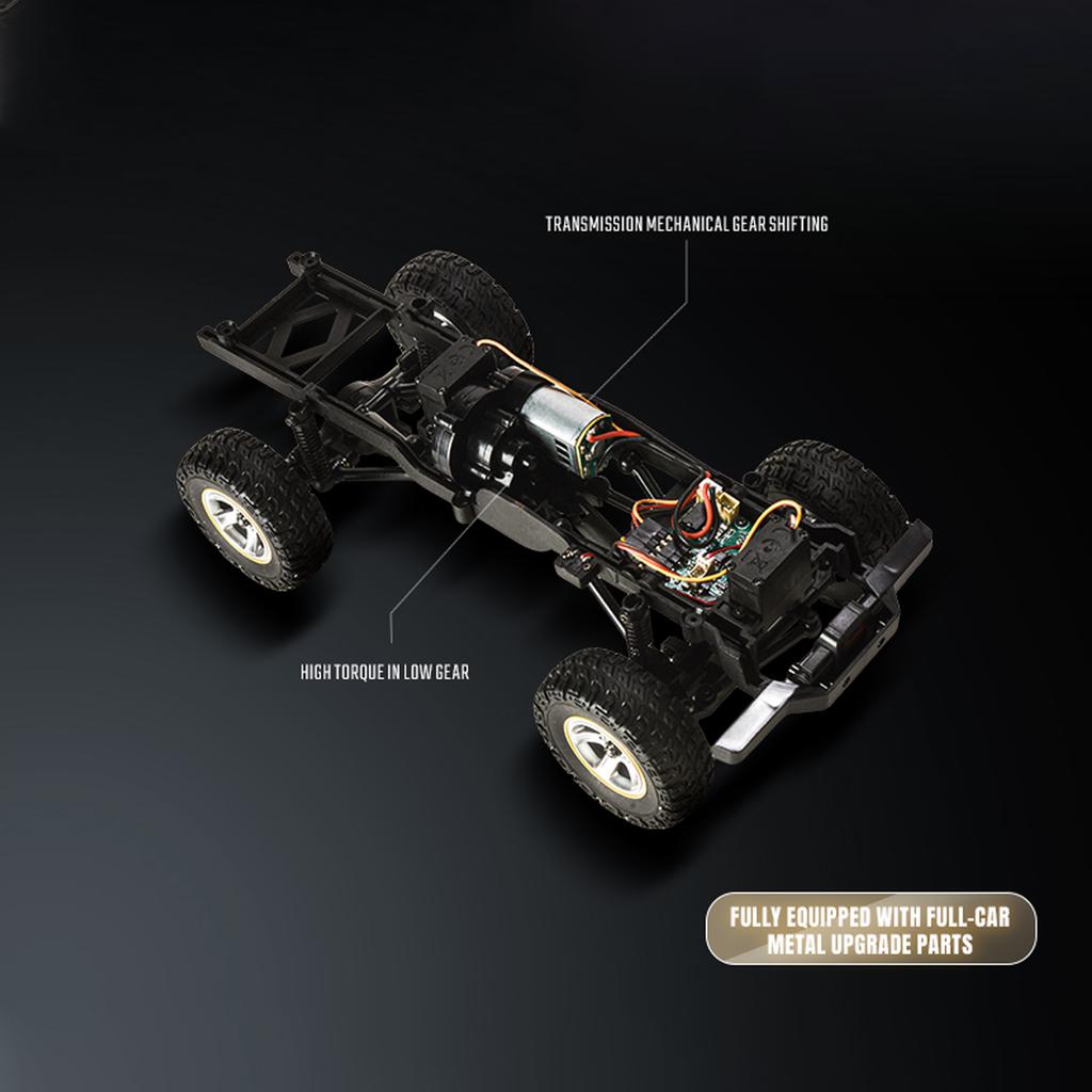 1:18 Scale RC Crawler, 2.4GHz Full Proportional Remote Control Off Road Car, RC Truck with LED Lights