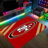 San Francisco 49ers Design Kristall Samt Teppich Gemütlich Nicht?Rutschfester Teppich mit Aufdruck für Schlafzimmer Wohnzimmer Eingang