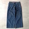 Hohe Taille Weites Bein Jeans Herren Streetwear Hip Hop Vintage Lockere Passform Gerader Schnitt Herbst
