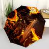 1pc Ghost Rider Outdoor Umbrella - Automatic Opening/Closing, Portable 3-Fold Design with 8-Bone Iron Frame - Perfect Gift for Fans, Travelers, Daily
