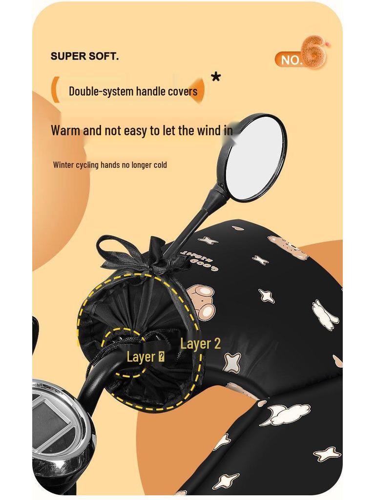 Winter Winddichte Fleecegefütterte Elektrofahrzeug-Windschutzscheibenabdeckung mit Vergrößerten Kniepolstern