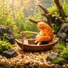 2PCS Floating Look Micro Landscape Decoration Creative Aquarium Ornament Fish Tank Ornaments  Home