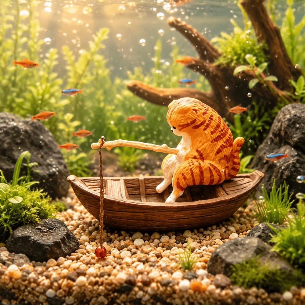2PCS Floating Look Micro Landscape Decoration Creative Aquarium Ornament Fish Tank Ornaments Home