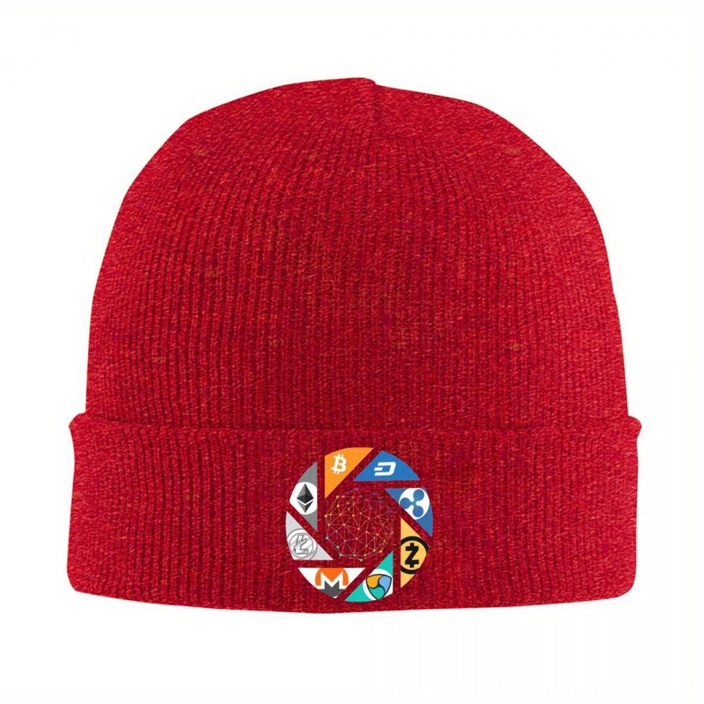 The New World Hat Autumn Winter Beanies Warm Bitcoin Cryptocurrency Crypto Btc Blockchain Geek Cap Unisex Acrylic Skullcap