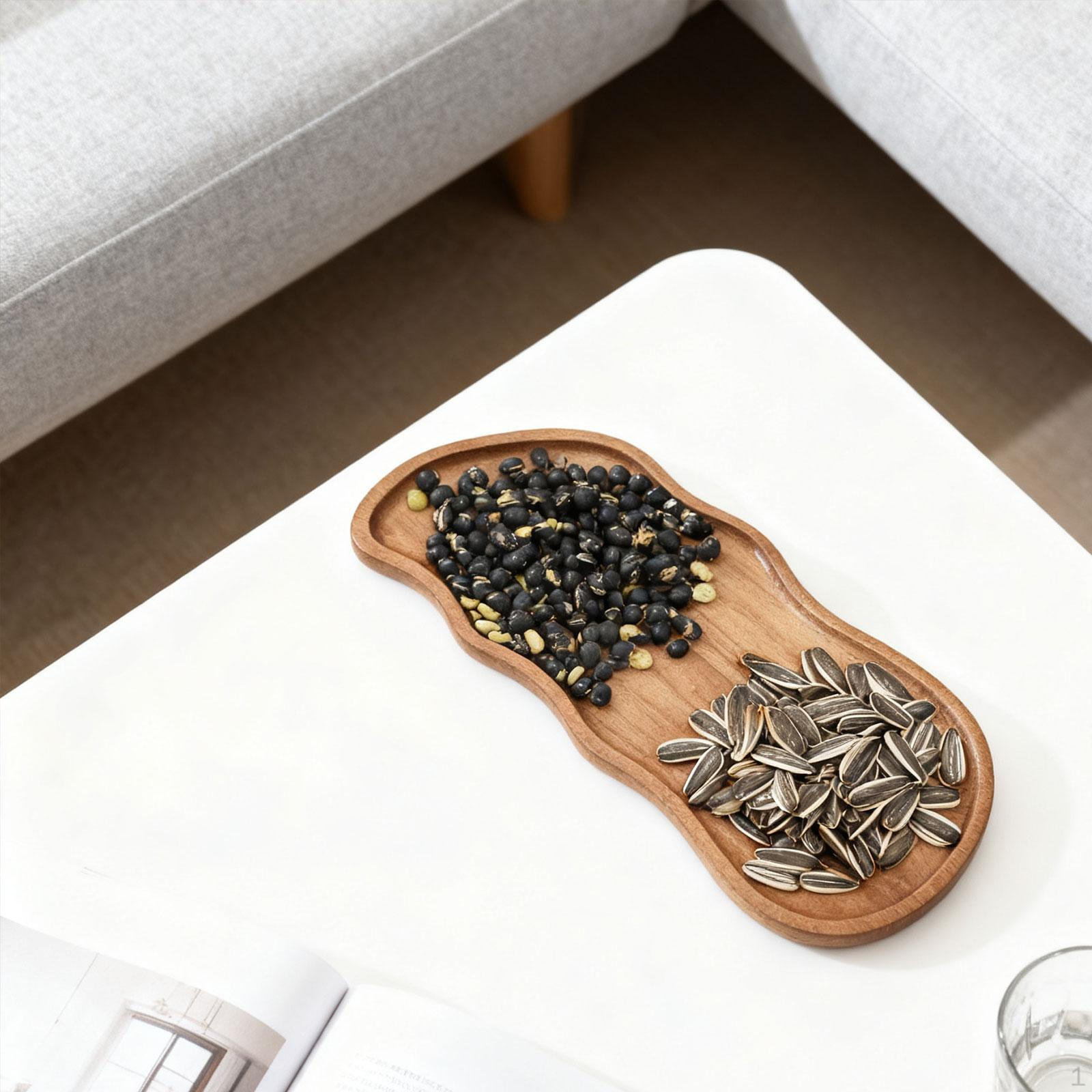 Деревянный сервировочный поднос Деревянная тарелка для чая, кофе, закусок Деревенский для стола Хлебная доска