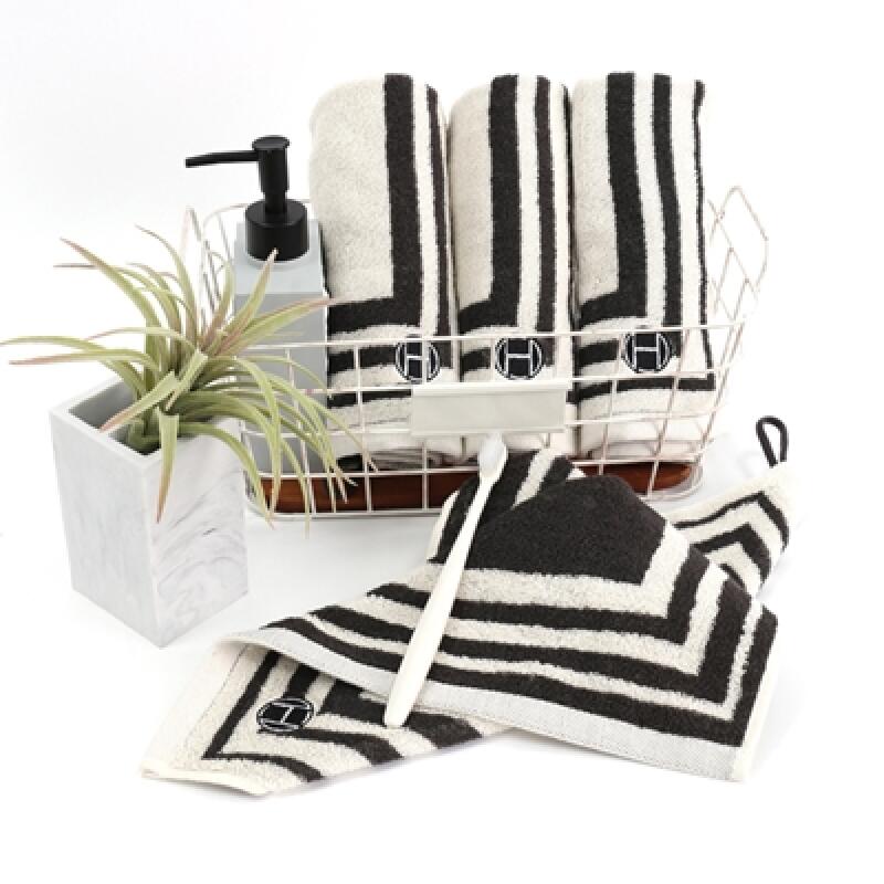 

Hotel Collection Square Hand Towels (5 pieces) 5 ivory black sheets