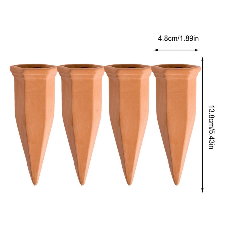 4 Stück Pflanzen Selbstbewässerungsstäbe Terrakotta Automatische Pflanzenbewässerungsgeräte Selbstbewässerungs-Bewässerungssystem Für Innen/Außen