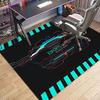 Gaming Esports Neon Lights Geometric Controller Pattern Carpet Mat for Boys Bedroom Gaming Living Room Home Decoration Rug
