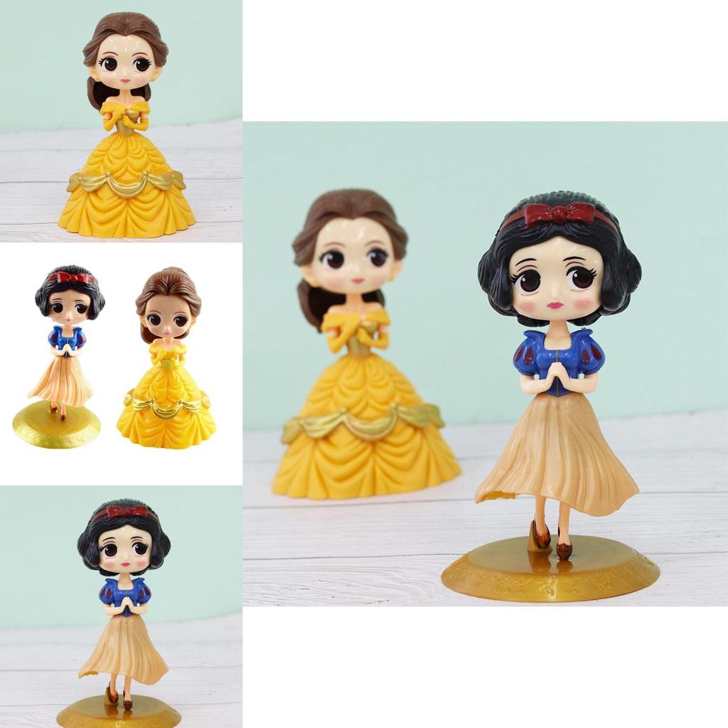 Enchanting Princess Bella Snow White Figures Pvc Miniatures For Kids Girls Cake Decor