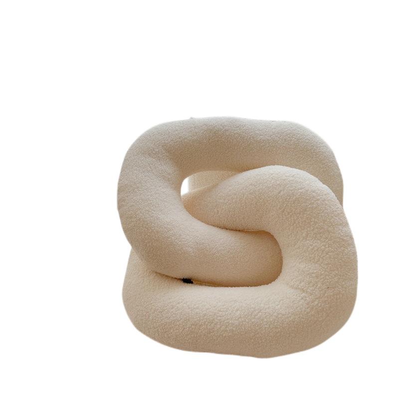 Nordic Room Simple Abstract Shape Pillow Sofa Cushion Wavy Waist By Chain Knot Twist Bar Living Room Cushion Office Design Throw