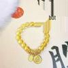Elegant Yellow Wealth God Bracelet with Tassel - Attracts Wealth & Blessings, Perfect Good Luck Gift for Women