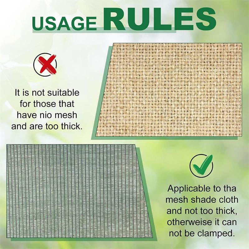 50/30/20/10Pcs Sun Shade Net Clip Sunshade Net Fixing Clip Greenhouse Shade Cloth Fabric Fix Clamp Plastic Grommet Fence Netting Hook