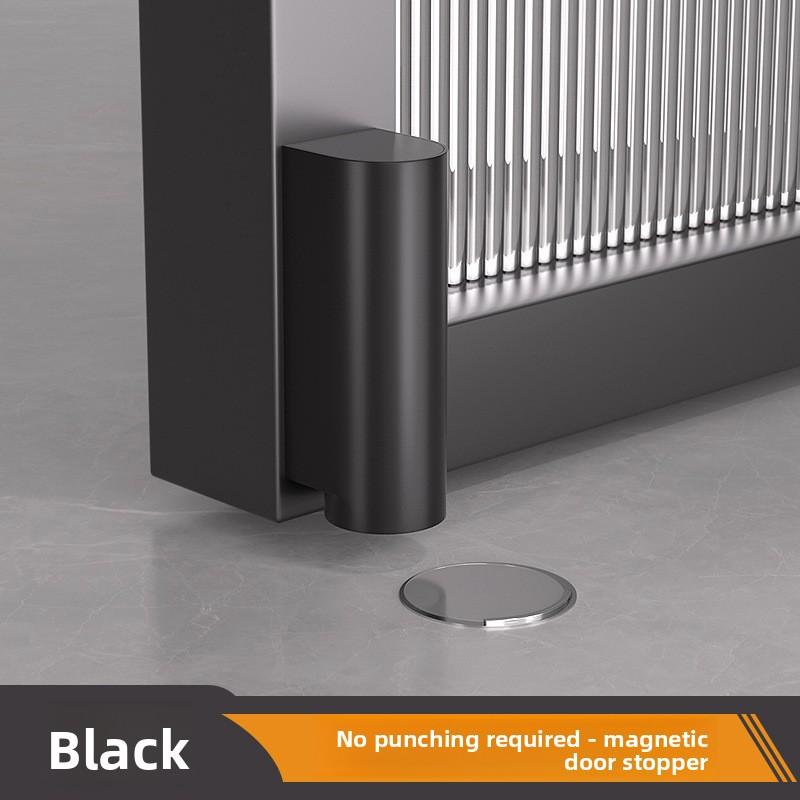 

2025Магнітний обмежувач дверей, Без свердління, Підлоговий, Регульований тримач дверей для спальні та ванної кімнати чорний