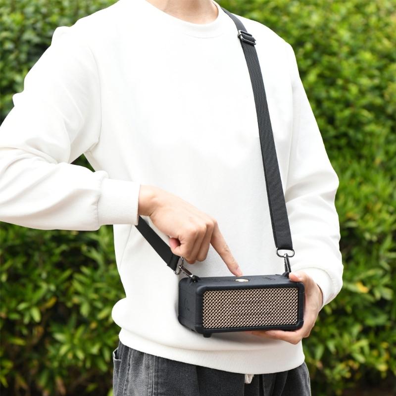 Silicone Case Protector Hollowed Out Designing for EMBT III Wireless Speaker with Adjustable Shoulder Strap