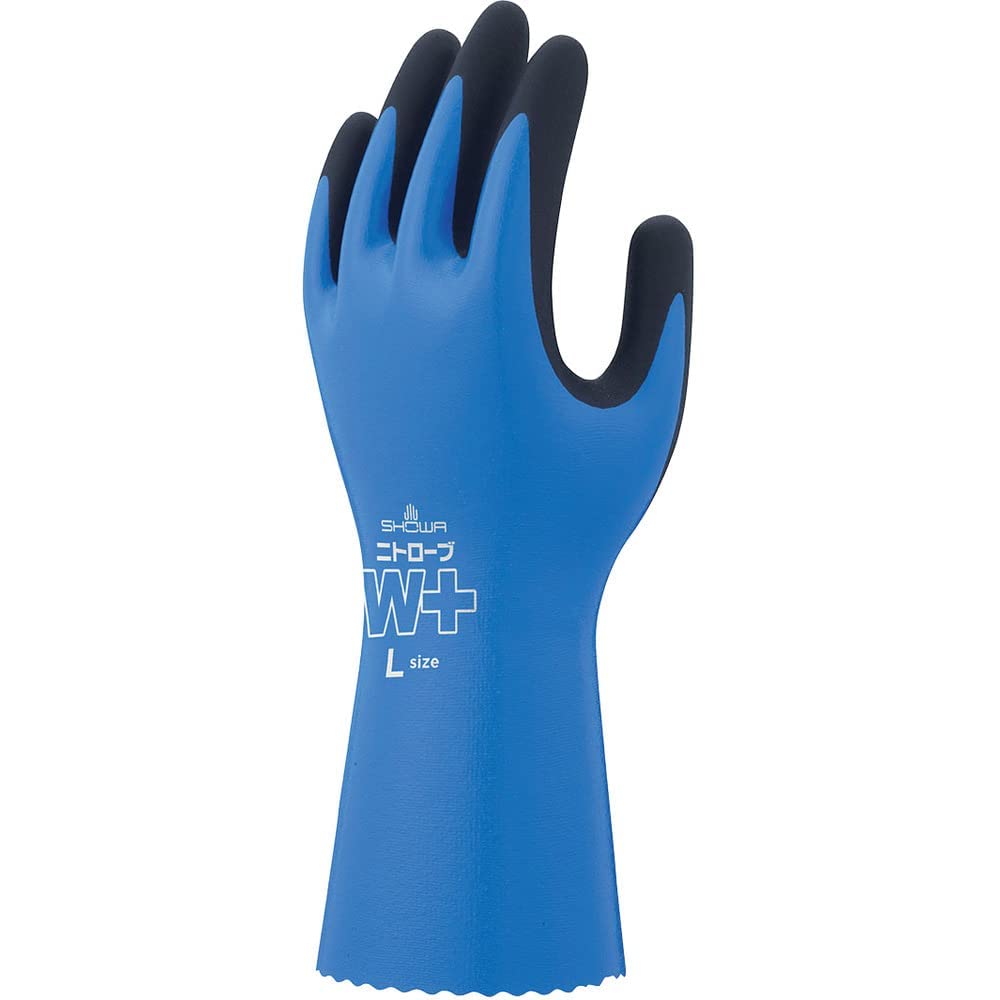 

Showa Gloves Nitrobe Нитриловые резиновые перчатки Размер 10 378Plus W+ (W Плюс) Полное покрытие (С подкладкой из ткани), Пары, Л, № синий