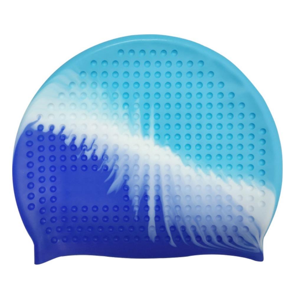 Non-Slip Silicone Swim Cap Elastic Wrinkle Free Snorkeling Cap Durable Long Hair Protection Waterproof Bathing Cap Swim Training
