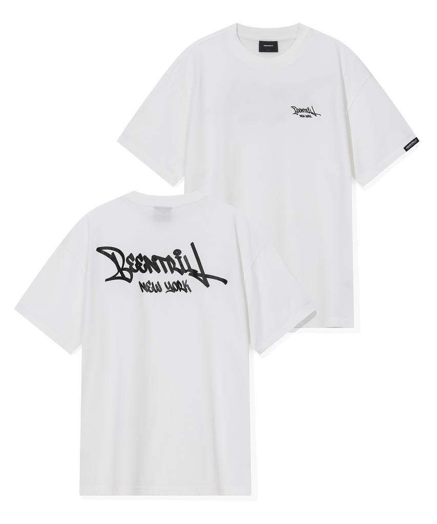 BEENTRILL Script Logo T-Shirt (Off-White)